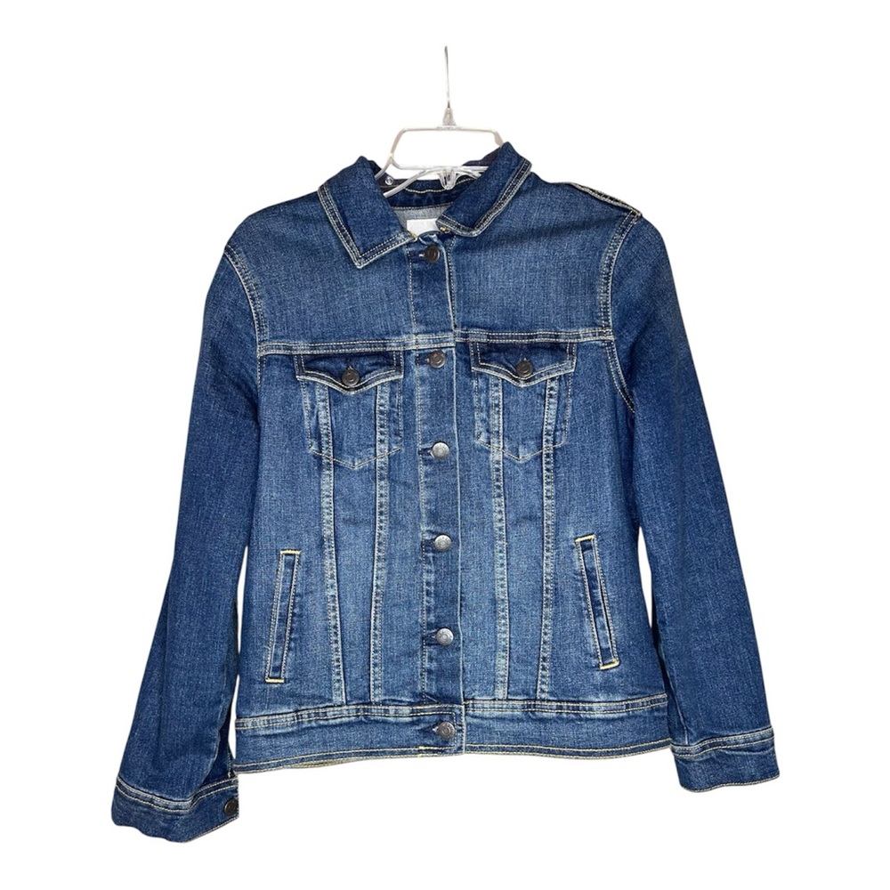 Old Navy Women’s Trucker Style Front Pockets Blue Denim Jacket SZ M